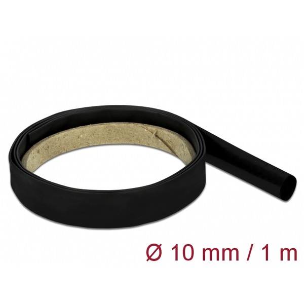 Delock 18974 Fekete zsugorcső 1 m x 10 mm
