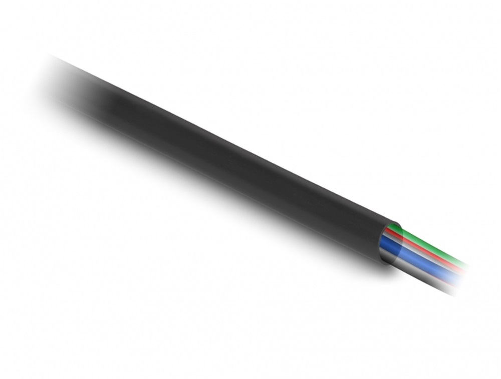Delock 19009 PVC szigetelő borító cső 3 m x 10 mm fekete