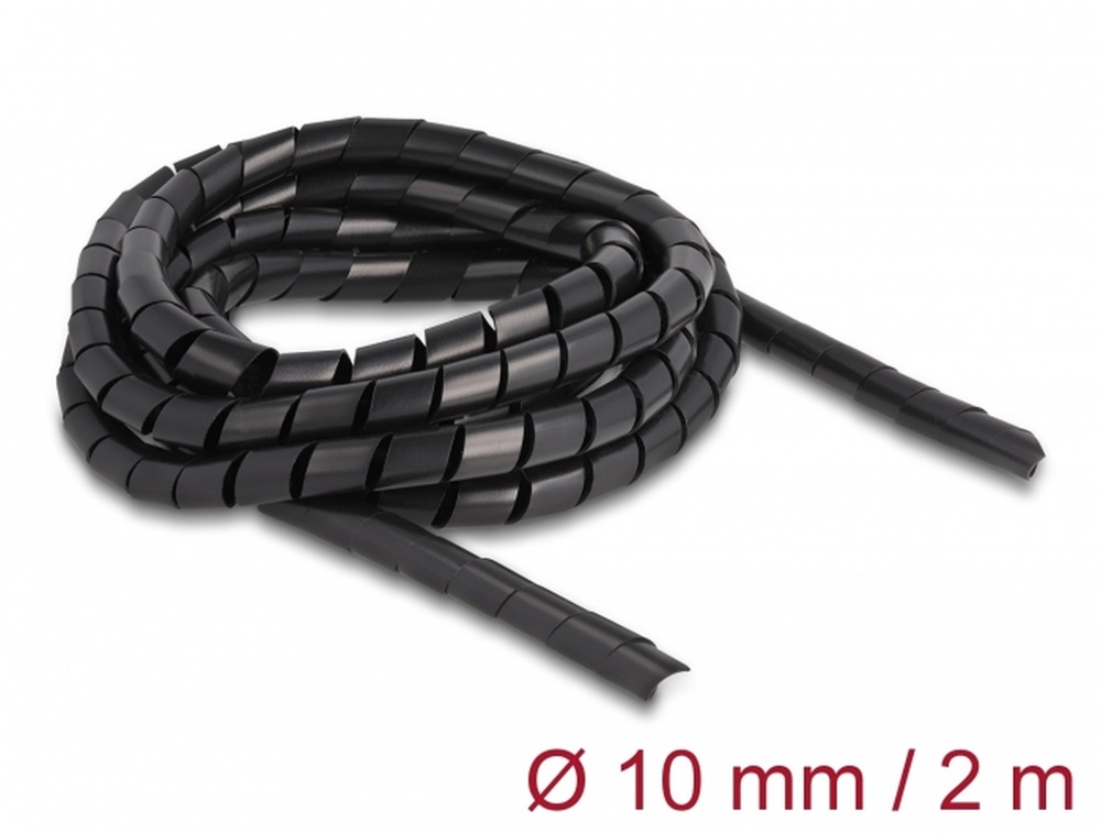 Delock 19014 Spirál flexibilis tömlő 2 m x 10 mm fekete