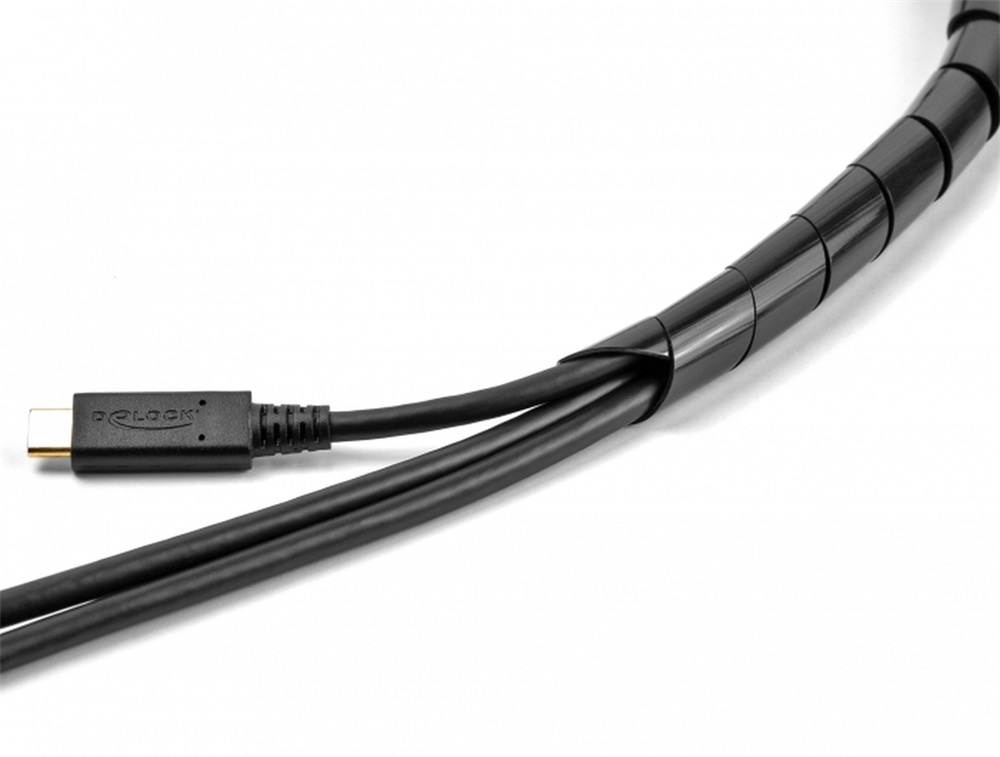 Delock 19014 Spirál flexibilis tömlő 2 m x 10 mm fekete