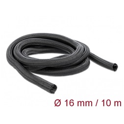 Delock 19033 Fonott kábelharisnya önzáródó 10 m x 16 mm fekete