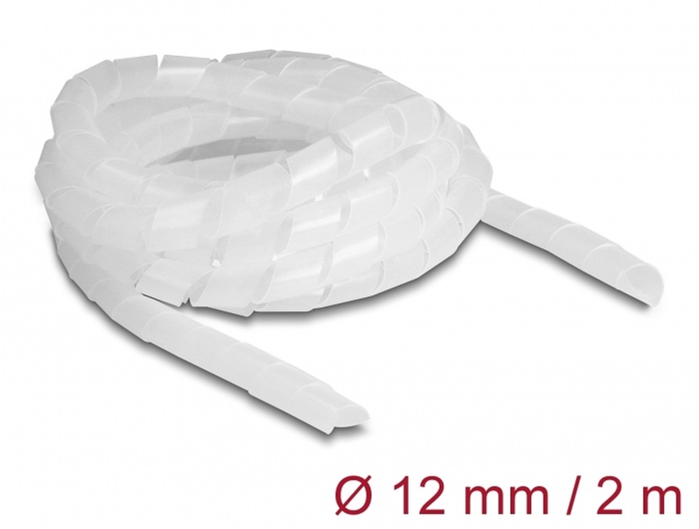 Delock 19038 Spirál flexibilis tömlő 2 m x 12 mm áttetsző
