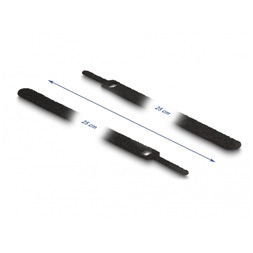 Delock 19054 Befűzős kábelkötegelő hossza 250 mm fekete 12 mm, 10 db.