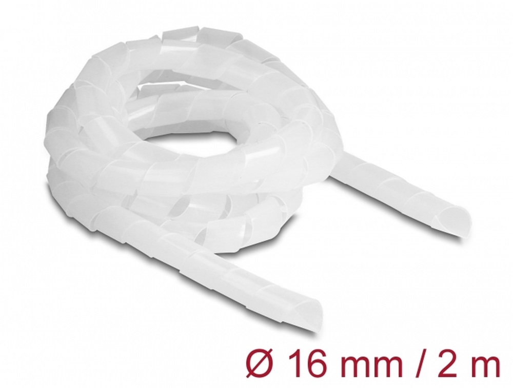 Delock 19058 Spirál flexibilis tömlő 2 m x 16 mm áttetsző