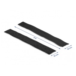 Delock 19072 Velcro öntapadó tépőzáras szalag-szett, H 5 m és Sz 25 mm fekete