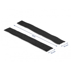 Delock 19081 Velcro öntapadó tépőzáras szalag-szett, H 10 m és Sz 25 mm fekete