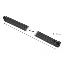 Delock 19169 Befont karmantyú zipzáras szorítóval 2 m x 50 mm-es fekete