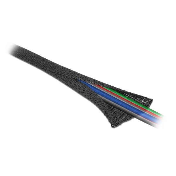 Delock 19181 Szőtt önzáródó karmantyú 2 m x 25 mm-es, fekete