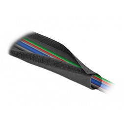Delock 19193 Szőtt tépőzáras karmantyú 10 m x 20 mm-es, fekete