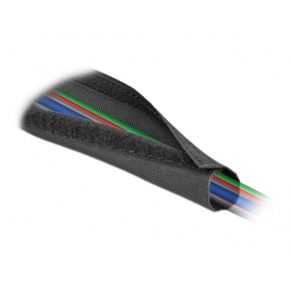 Delock 19216 Szőtt tépőzáras karmantyú 10 m x 30 mm-es, fekete