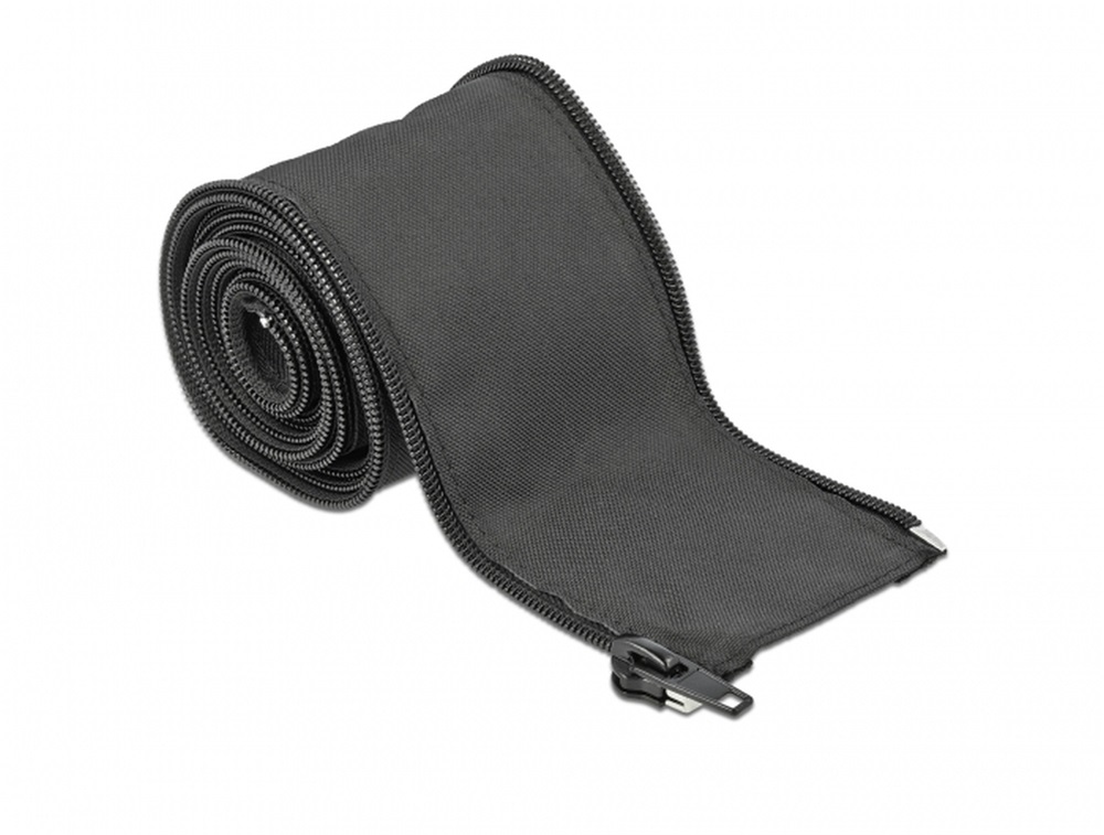 Delock 19219 Szőtt önzáródó karmantyú 2 m x 25 mm-es fekete