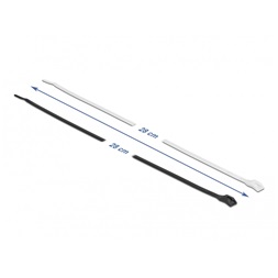 Delock 19483 Kábelkötegelő lapos fejrésszel hossza 280 mm szélessége 3,6 mm, 100 db.