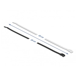 Delock 19490 Kábelkötegelő lapos fejrésszel hossza 280 mm szélessége 4,6 mm, 100 db.