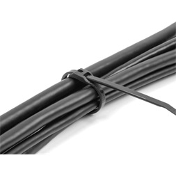 Delock 19503 Kábelkötegelő lapos fejrésszel hossza 370 mm szélessége 7,6 mm, 100 db. Fekete