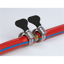 Delock 19510 400 SS 8-12mm pillangó fogantyús rozsdamentes acél 5db-os fekete tömlőbilincs