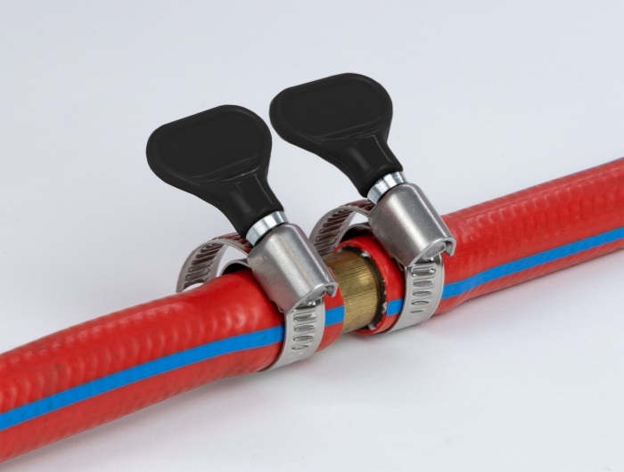 Delock 19510 400 SS 8-12mm pillangó fogantyús rozsdamentes acél 5db-os fekete tömlőbilincs