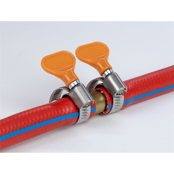 Delock 19516 400 SS 30-45mm pillangó fogantyús rozsdamentes acél 5db-os narancssárga tömlőbilincs
