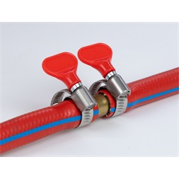Delock 19518 400 SS 40-60mm pillangó fogantyús rozsdamentes acél 5db-os piros tömlőbilincs