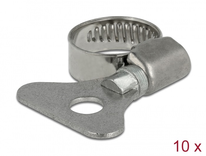 Delock 19572 13-19mm 10 db-os fém pillangó tömlőbilincs