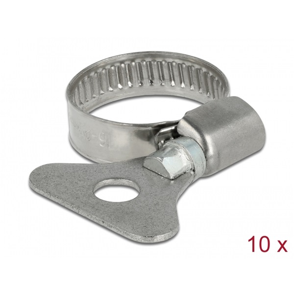 Delock 19576 16-25mm 10 db-os fém pillangó tömlőbilincs