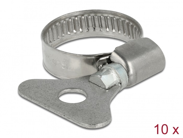 Delock 19576 16-25mm 10 db-os fém pillangó tömlőbilincs