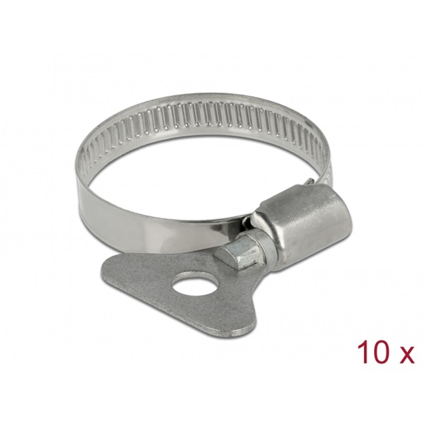 Delock 19579 25-40mm 10 db-os fém pillangó tömlőbilincs
