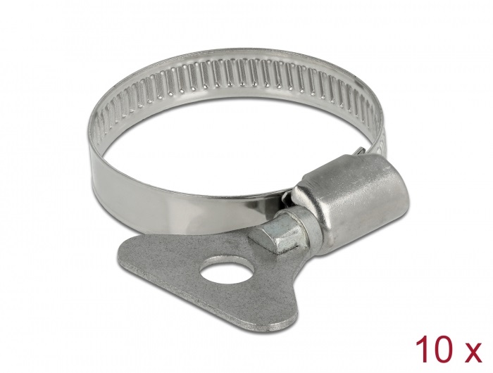 Delock 19579 25-40mm 10 db-os fém pillangó tömlőbilincs