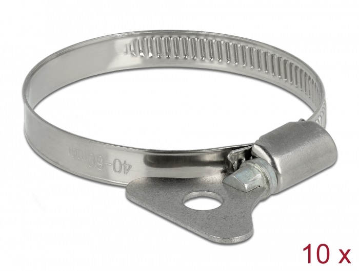 Delock 19581 40-60mm 10 db-os fém pillangó tömlőbilincs