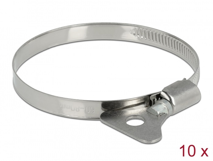 Delock 19585 60-80mm 10 db-os fém pillangó tömlőbilincs