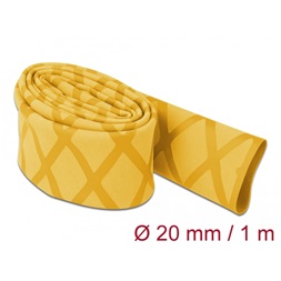 Delock 19595 1mx20mm csúszásmentes X-mintás sárga zsugorcső