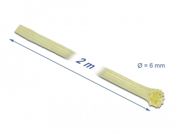 Delock 20798 2mx6mm aramid szálakból fonott kábelharisnya