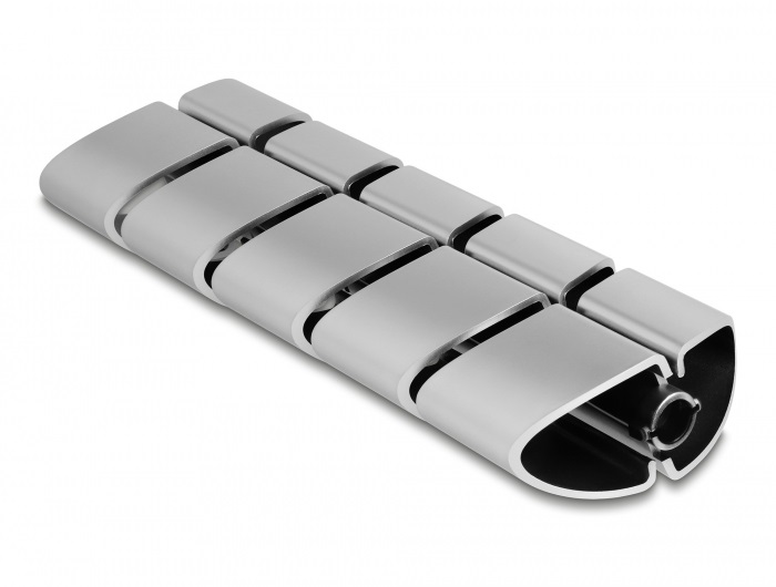 Delock 20802 75x45mm 5db-os ezüst asztali kábelcsatorna kiegészítő elem
