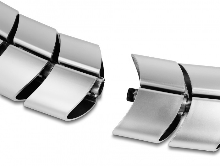 Delock 20802 75x45mm 5db-os ezüst asztali kábelcsatorna kiegészítő elem