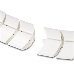 Delock 20803 75x45mm 5db-os fehér asztali kábelcsatorna kiegészítő elem