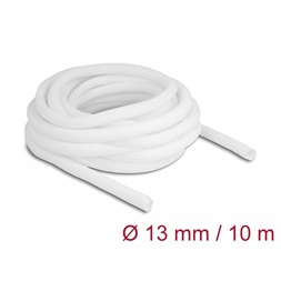 Delock 20813 10mx13mm fehér önzáródó fonott kábelharisnya
