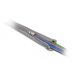 Delock 20825 1mx30mm szürke hőálló zipzáras fonott kábelharisnya