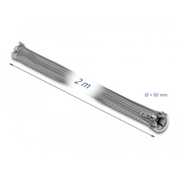 Delock 20832 2mx50mm szürke hőálló zipzáras fonott kábelharisnya