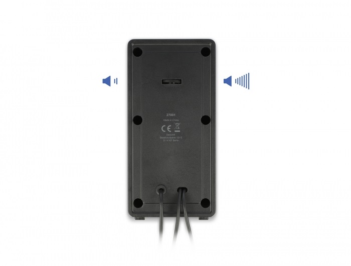 Delock 27001 USB sztereo 2.0 hangfal 3,5 mm-es sztereo jack apával es USB táppal