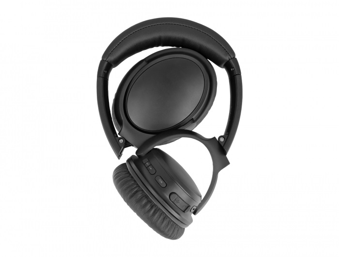 Delock 27181 Bluetooth 5.0 fejhallgató összehajtható, beépített mikrofonnal és intenzív Basszussal