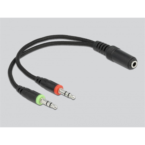 Delock 27182 Játékokhoz fejhallgató 3,5 mm-es sztereo jackkel és kék LED világítással