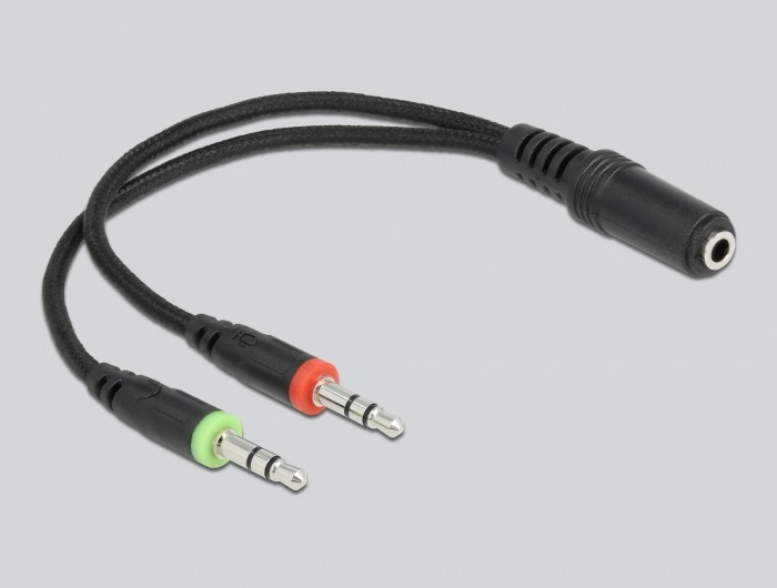 Delock 27182 Játékokhoz fejhallgató 3,5 mm-es sztereo jackkel és kék LED világítással
