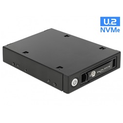 Delock 47232 3.5 hordozható keret 1 db. 2.5 U.2 NVMe SSD vagy SATA / SAS HDD / SSD-hez