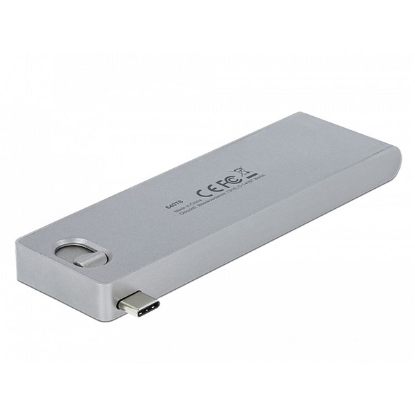 Delock 64078 3 portos elosztó és 2 bemenetes kártyaolvasó MacBook-hoz 3.0 PD-vel és mozgatható (behúzható)