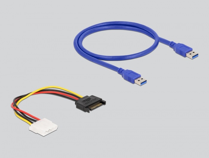 Delock 41430 60cm USB-kábellel x1-x16 PCI Express Riser kártya