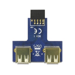 Delock 41824 USB 9tűs 2,54mm anya > 2xUSB 2.0 anya header adapter