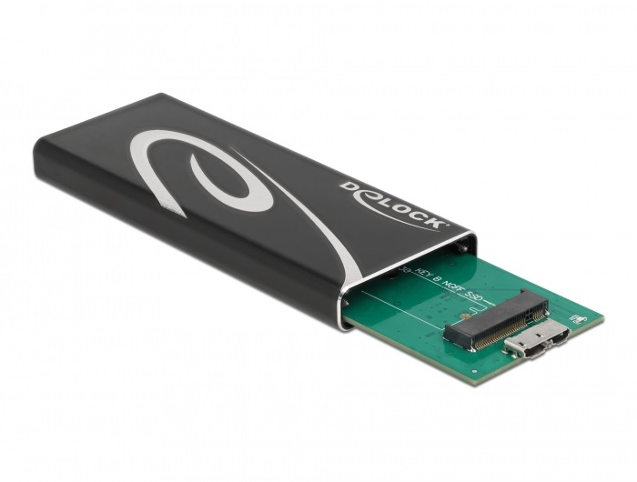 Delock 42007 SuperSpeed USB3.2 Micro-B - M.2 SSD külső ház