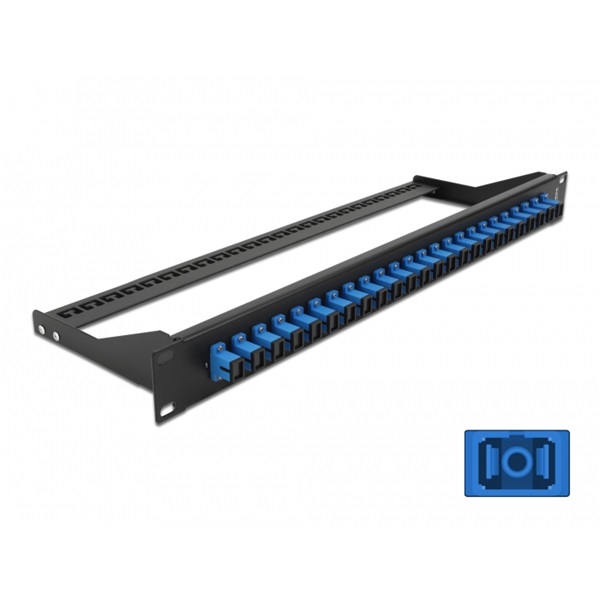 Delock 43380 19" SC Simplex kék 24 portos száloptikás patch panel