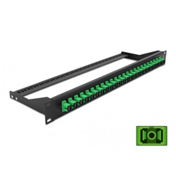 Delock 43381 19" SC Simplex zöld 24 portos száloptikás patch panel
