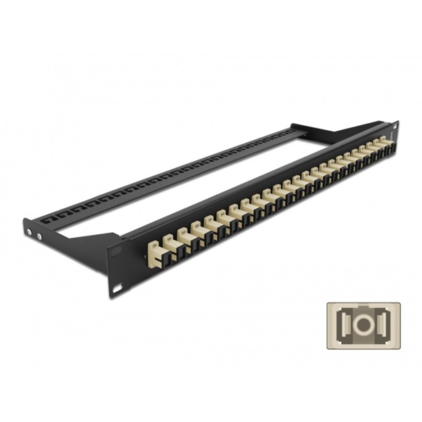 Delock 43382 19" SC Simplex bézs 24 portos száloptikás patch panel