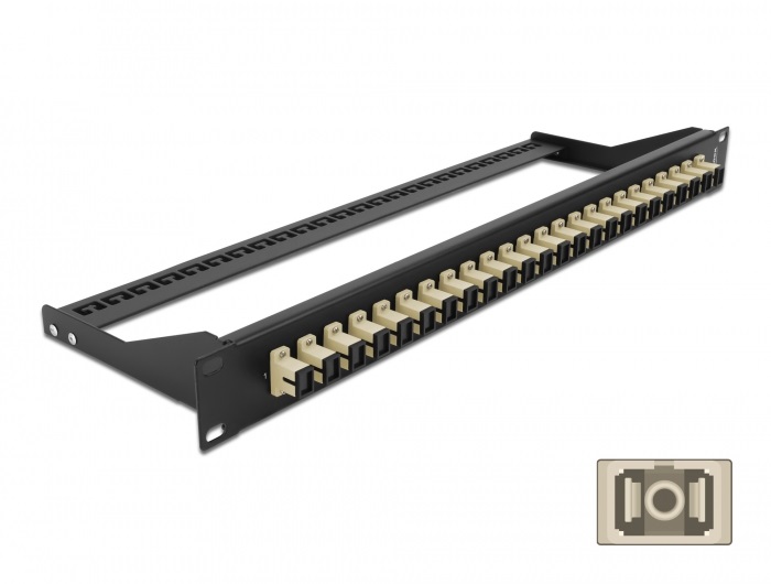 Delock 43382 19" SC Simplex bézs 24 portos száloptikás patch panel